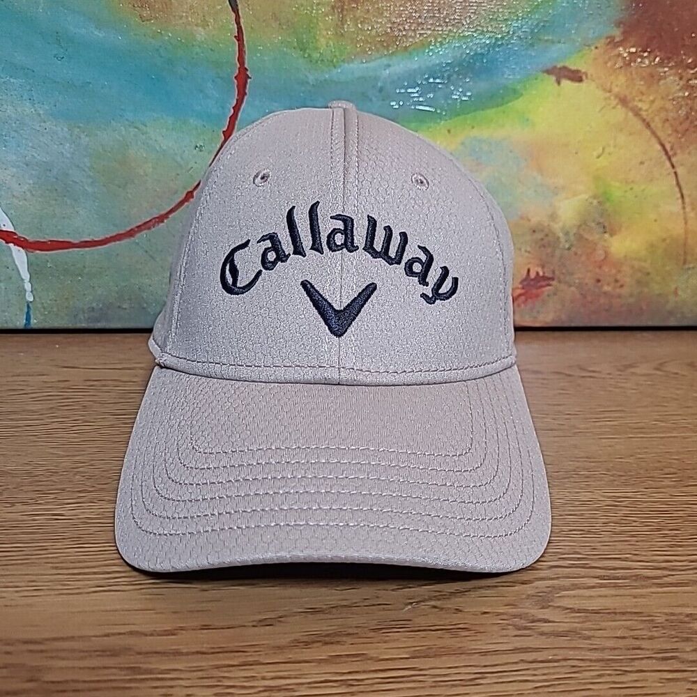 Callaway Golf Hat Tan Black Logo Adjustable The Joy Factory Patch